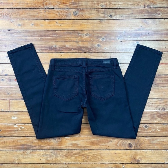 Paige black studded black jeans lightweight denim low rise waist size 27 - Picture 4 of 13